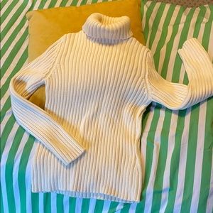 Lands End Cotton Ribbed Sweater